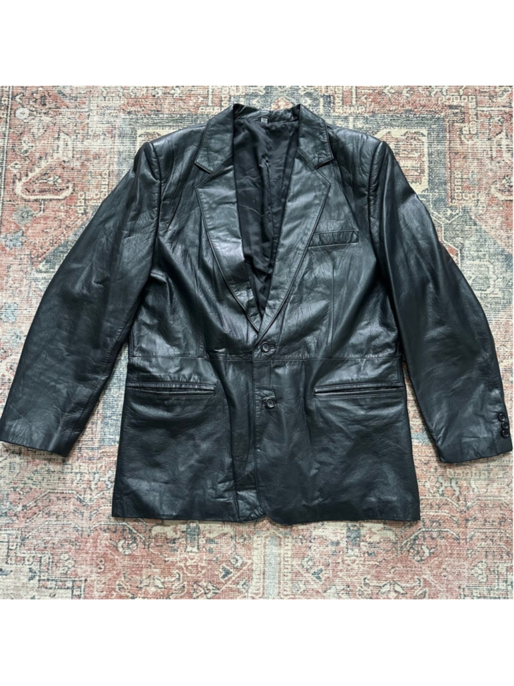 SADDLERY black leather jacket size 44
